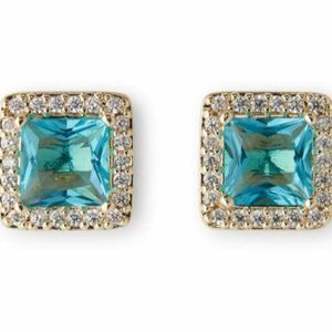 Perry street turquoise blue earring studs